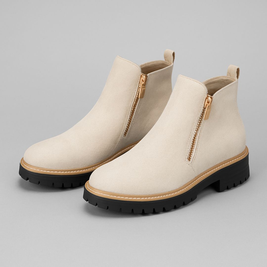 Women's Chunky Suede Ankle Boots Cushioned