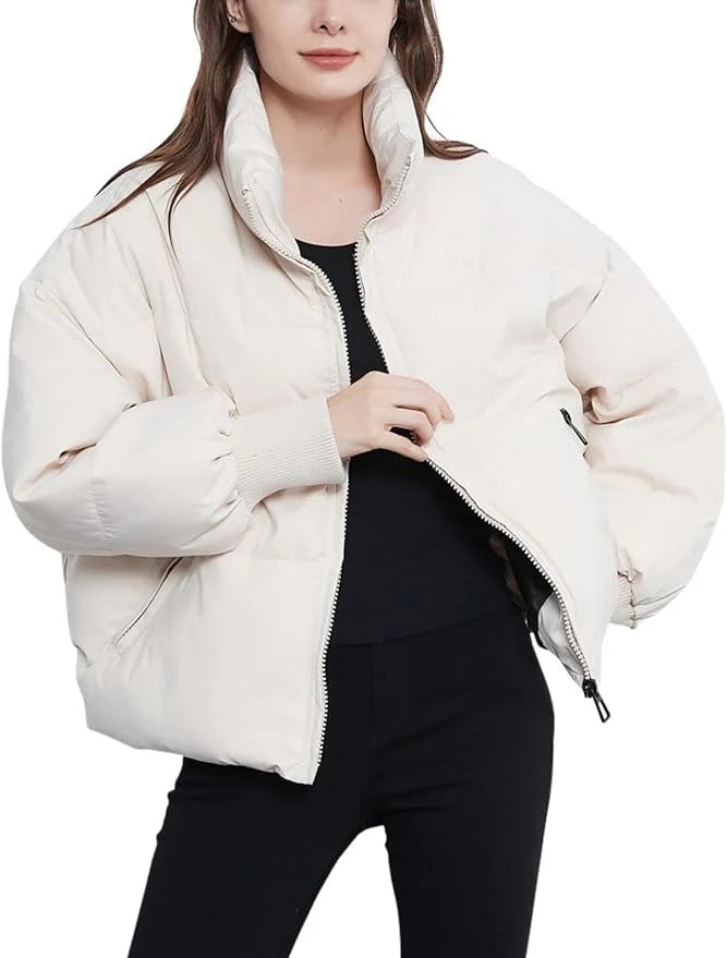 Women's Oversized Chunky Winter Puffer Jacket Stand Collar