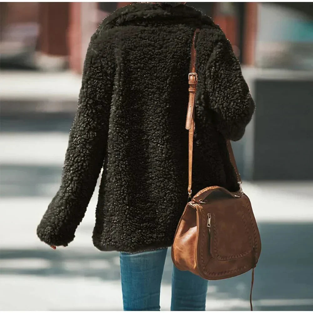 Women's Long Winter Teddy Coat