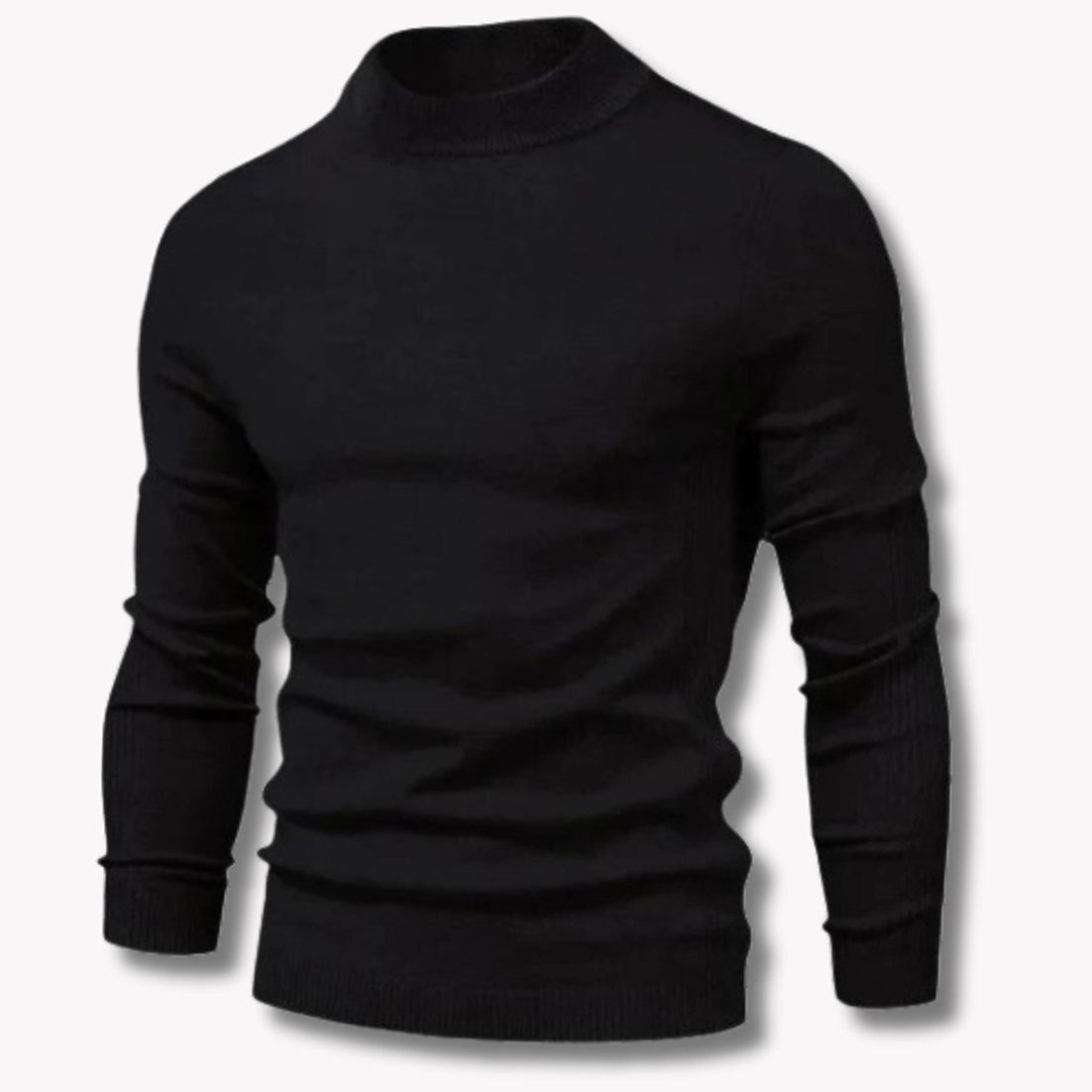 Men's Slim-Fit Mock-Neck Knitted Jumper